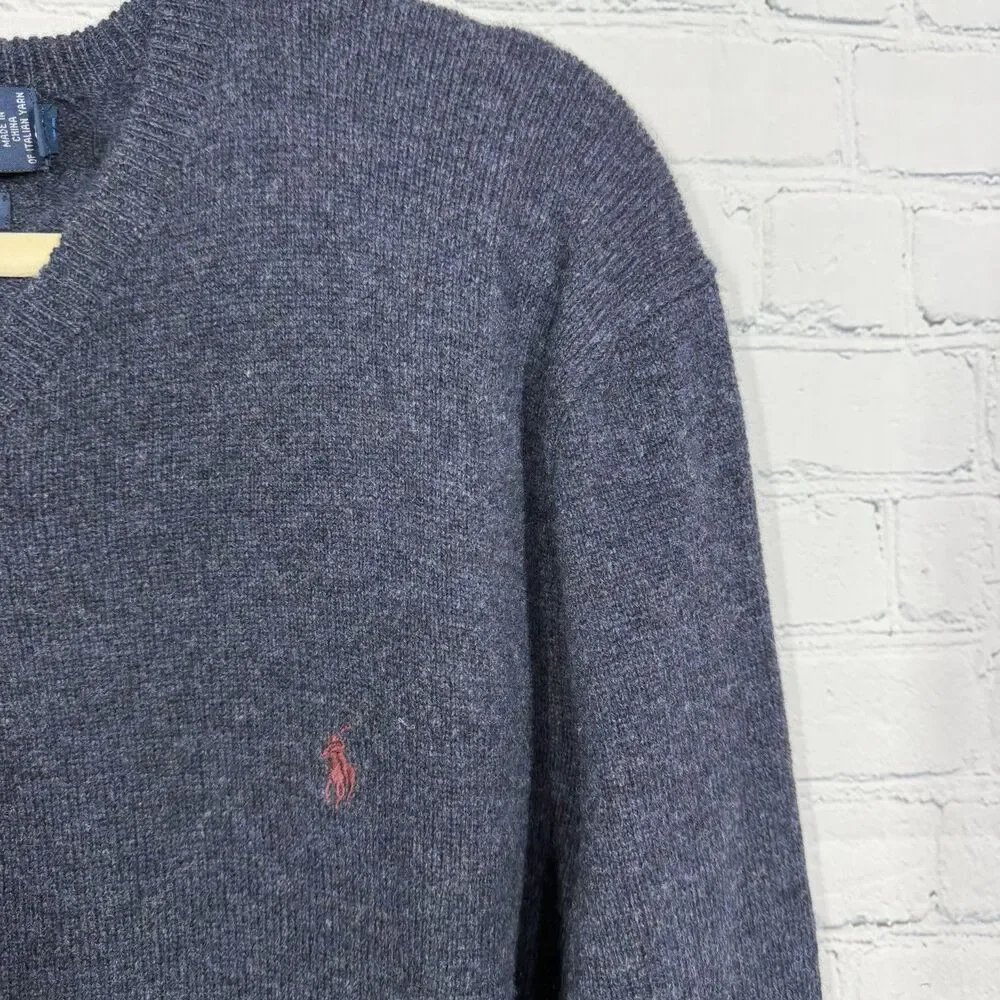 Polo Ralph Lauren 100% Lambswool V Neck Sweater Men XXL Quiet Luxury Old Money